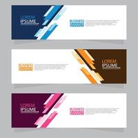 Vector abstract design web banner template. Web Design Elements - Header Design. Abstract geometric web banner template on grey background.