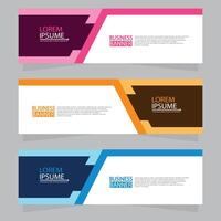 Vector abstract design web banner template. Web Design Elements - Header Design. Abstract geometric web banner template on grey background.