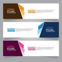 Vector abstract design web banner template. Web Design Elements - Header Design. Abstract geometric web banner template on grey background.