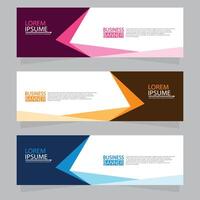 Vector abstract design web banner template. Web Design Elements - Header Design. Abstract geometric web banner template on grey background.