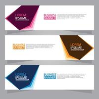 Vector abstract design web banner template. Web Design Elements - Header Design. Abstract geometric web banner template on grey background.