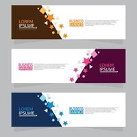 Vector abstract design web banner template. Web Design Elements - Header Design. Abstract geometric web banner template on grey background.