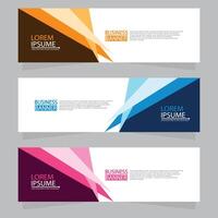 Vector abstract design web banner template. Web Design Elements - Header Design. Abstract geometric web banner template on grey background.