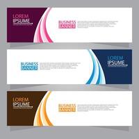 Vector abstract design web banner template. Web Design Elements - Header Design. Abstract geometric web banner template on grey background.