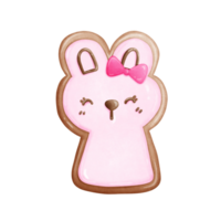 Easter rabbit cookie clip art, rabbit cartoon images, Easter cartoon images, cute cookie dessert images. png