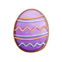 Easter egg cookie clipart, Easter hand drawn cartoon image, Easter cookie dessert png