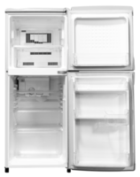 Gray 2 door refrigerator open door png