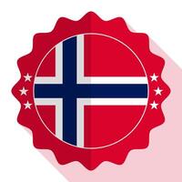 Norway quality emblem, label, sign, button. Vector illustration.