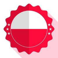 Poland quality emblem, label, sign, button. Vector illustration.