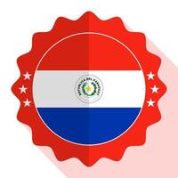 Paraguay quality emblem, label, sign, button. Vector illustration.