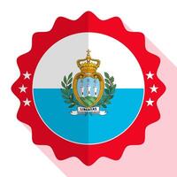 San Marino quality emblem, label, sign, button. Vector illustration.