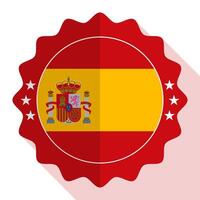 Spain quality emblem, label, sign, button. Vector illustration.