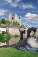 medieval pueblo de Runkel a río Lahn, Westerwald, Renania-Palatinado, Alemania foto