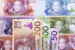 Lesotho money a business background photo