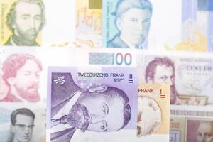 Belgian franc a business background photo