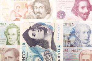 Italian lira a business background photo