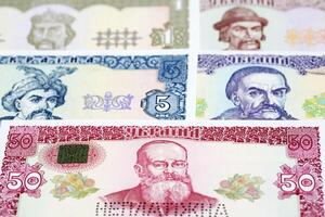 Old Ukrainian money a business background photo