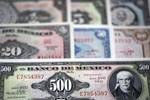 Old Mexican money a business background photo