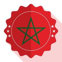 Morocco quality emblem, label, sign, button. Vector illustration.