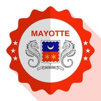 Mayotte quality emblem, label, sign, button. Vector illustration.