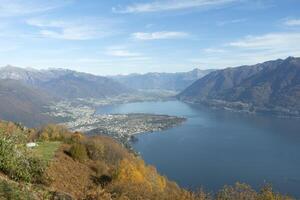 lake and mountains photo