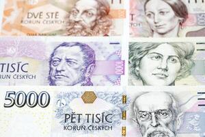 Czech koruna a business background photo