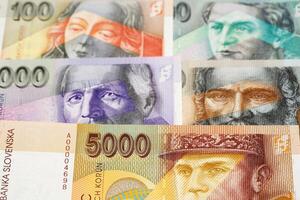 Slovak koruna a business background photo