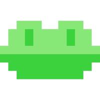 Frog cartoon icon in pixel style vector