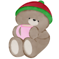 urso marrom fofo png