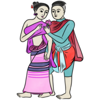 Thai culture.Thai art.Ordination ceremony. png