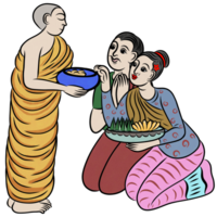 Thai culture.Thai art.Ordination ceremony. png