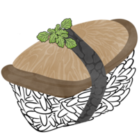 Sushi illustration healthy food png