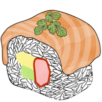 Sushi Illustration gesund Essen png