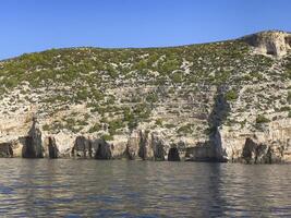 the cliffs of the island of vis photo