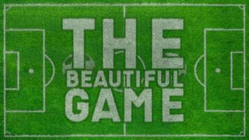 The Beautiful Game Football Sports Graphic Announcement Background. Soccer Pitch Concept. video