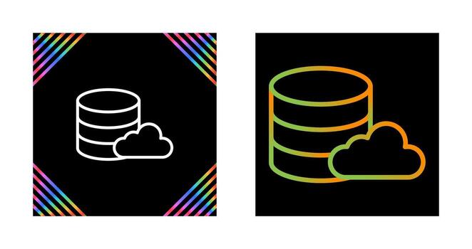 Cloud Database Vector Icon