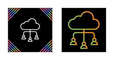 Cloud Collaboration Vector Icon