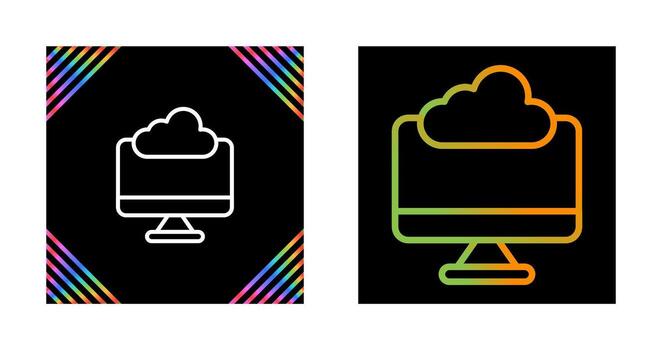 icono de vector de computación de borde