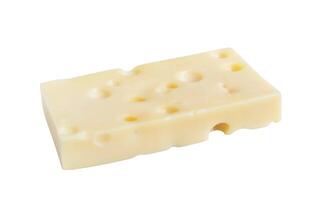 Swiss cheese on white background with clipping path. photo