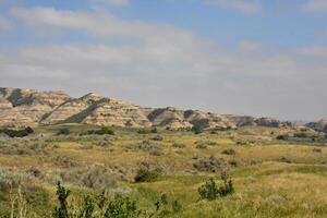 escénico puntos de vista de rural campo en norte Dakota foto