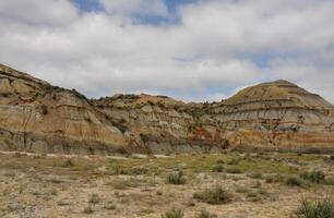 Geological Striations in the Hills of the Landscape photo