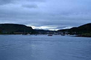 Boats Anchored and Moored in Oban Scotland photo