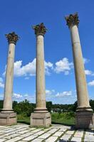 Decorative Stone Pillars from the Old Capitol photo