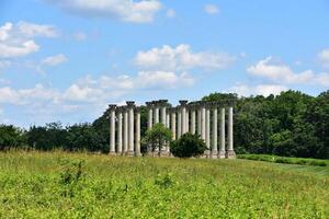 Landscape with Old Stone Columns Reaching to the Sky photo