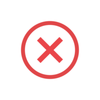 Red Round Cross Icon png