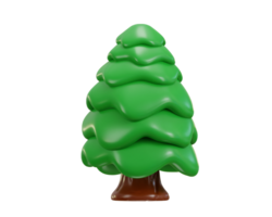 christmas tree icon 3d rendering illustration png