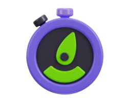 stopwatch icon 3d rendering illustration png