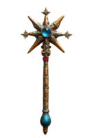 AI generated star fairy magic wand isolated on transparent background ,generative ai png