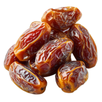 AI generated Arabic dates isolated on transparent background ,date fruit png ,generative ai