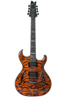 AI generated electric guitar isolated on transparent background ,rock n roll guitar png ,generative ai